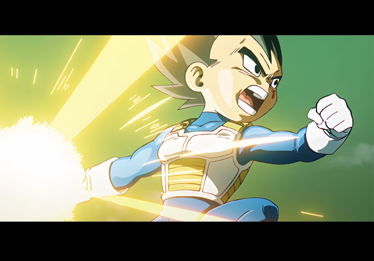 Dragon Ball Daima Poster | Vegeta Mini in Battle - Anime Poster