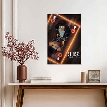 Alice in Borderland Poster | Arisu and Usagi | Playing Card Collage - Movies & TV Poster