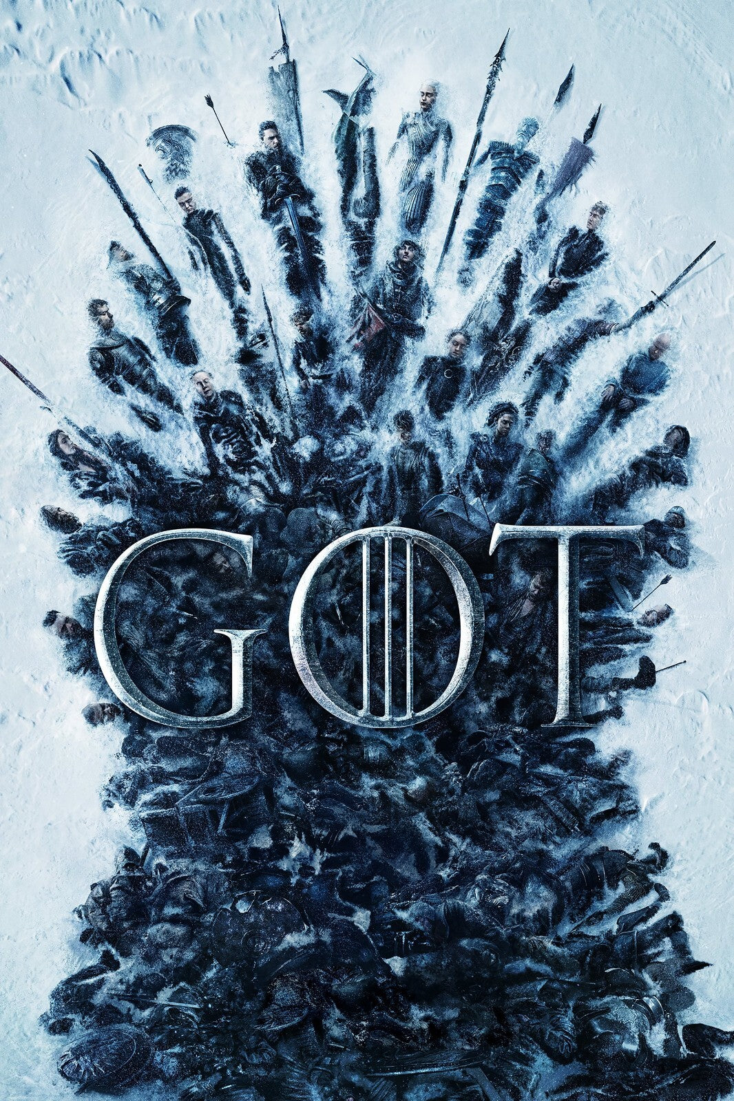 Game of Thrones Poster | Frozen Iron Throne Portrait Collage - Movies & TV Poster