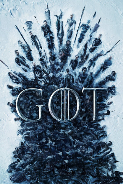 Game of Thrones Poster | Frozen Iron Throne Portrait Collage - Movies & TV Poster