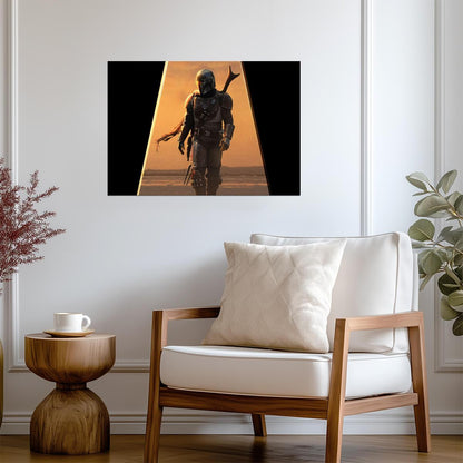 The Mandalorian TV Series Poster | Din Djarin in a Sunlit Archway - Movies & TV Poster