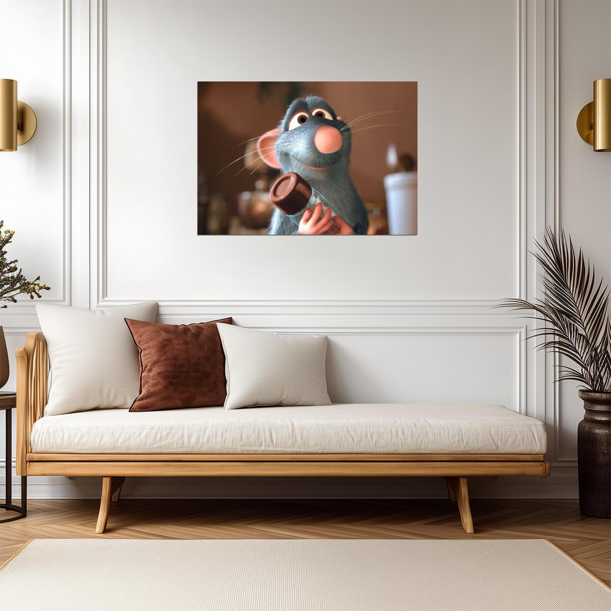 Ratatouille Movie Poster | Remy with a Jar - Movies & TV Poster