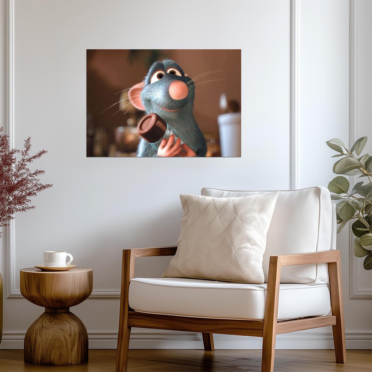 Ratatouille Movie Poster | Remy with a Jar - Movies & TV Poster