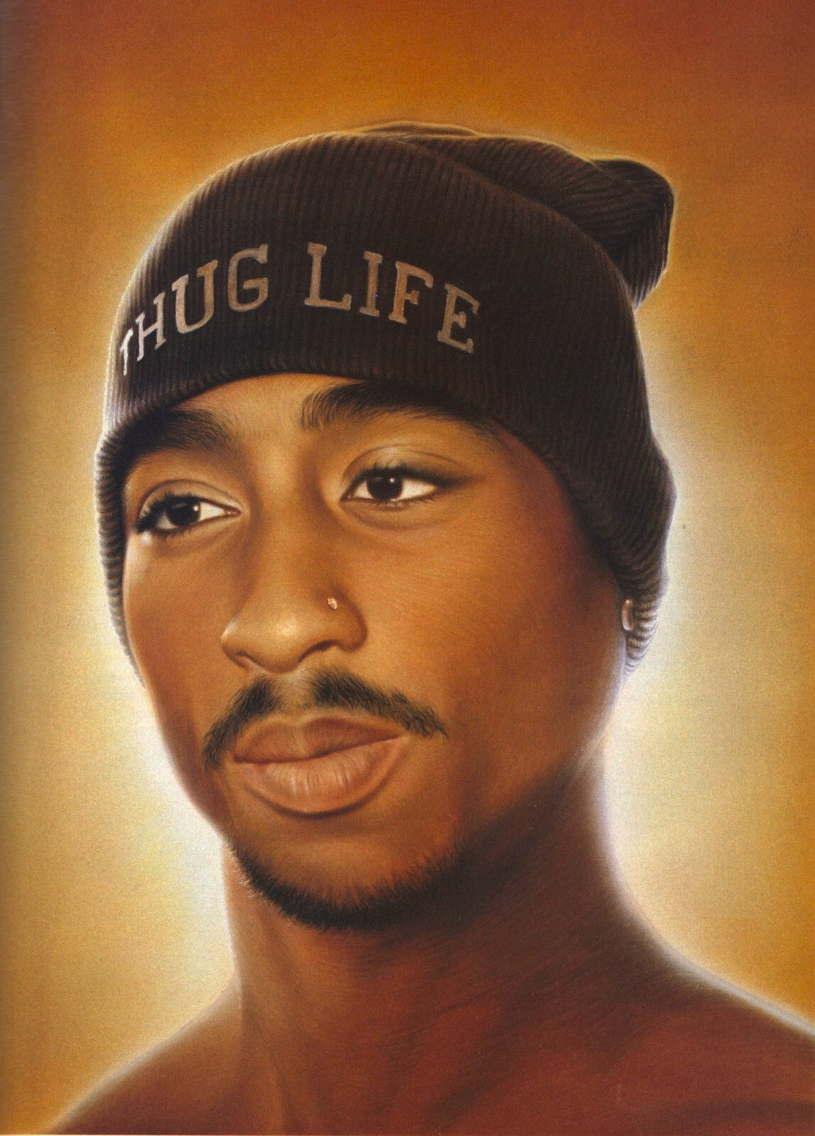 Tupac Thug Life Poster | Painted Rapper Portrait - Music Poster