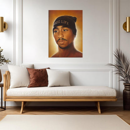 Tupac Thug Life Poster | Painted Rapper Portrait - Music Poster
