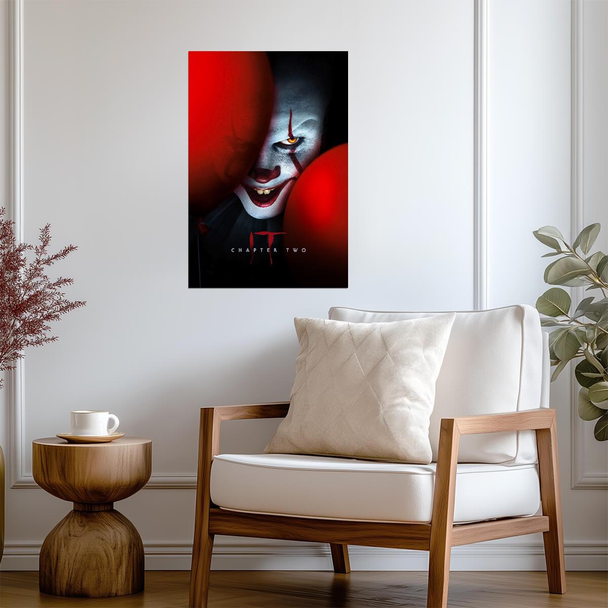 IT Chapter Two Movie Poster | Pennywise Between Red Balloons - Movies & TV Poster