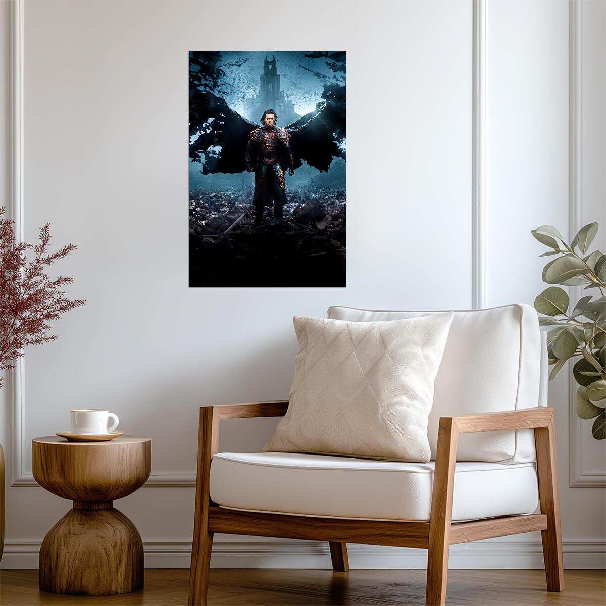 Dracula Untold Movie Poster | Vlad in Armor Before a Ruined Castle - Movies & TV Poster