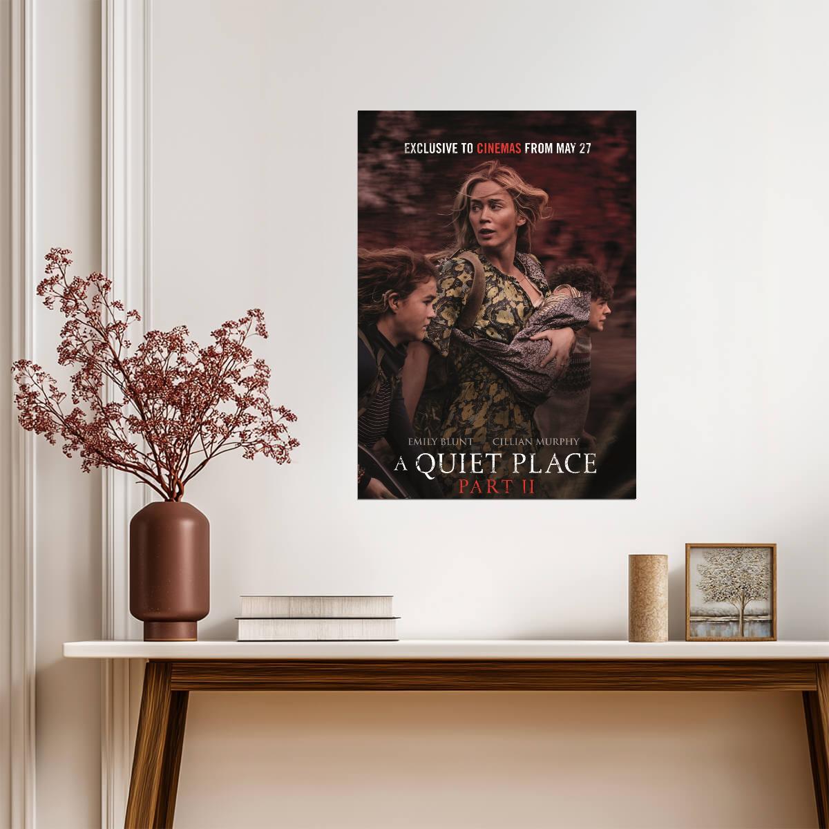 A Quiet Place Part II Poster | Emily Blunt and Children Movie Print - Movies & TV Poster