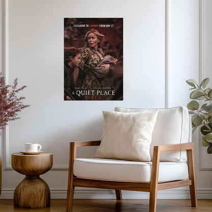 A Quiet Place Part II Poster | Emily Blunt and Children Movie Print - Movies & TV Poster