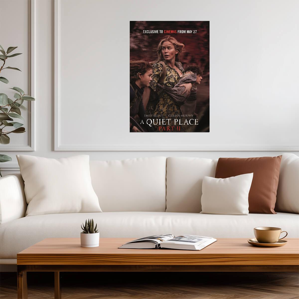 A Quiet Place Part II Poster | Emily Blunt and Children Movie Print - Movies & TV Poster