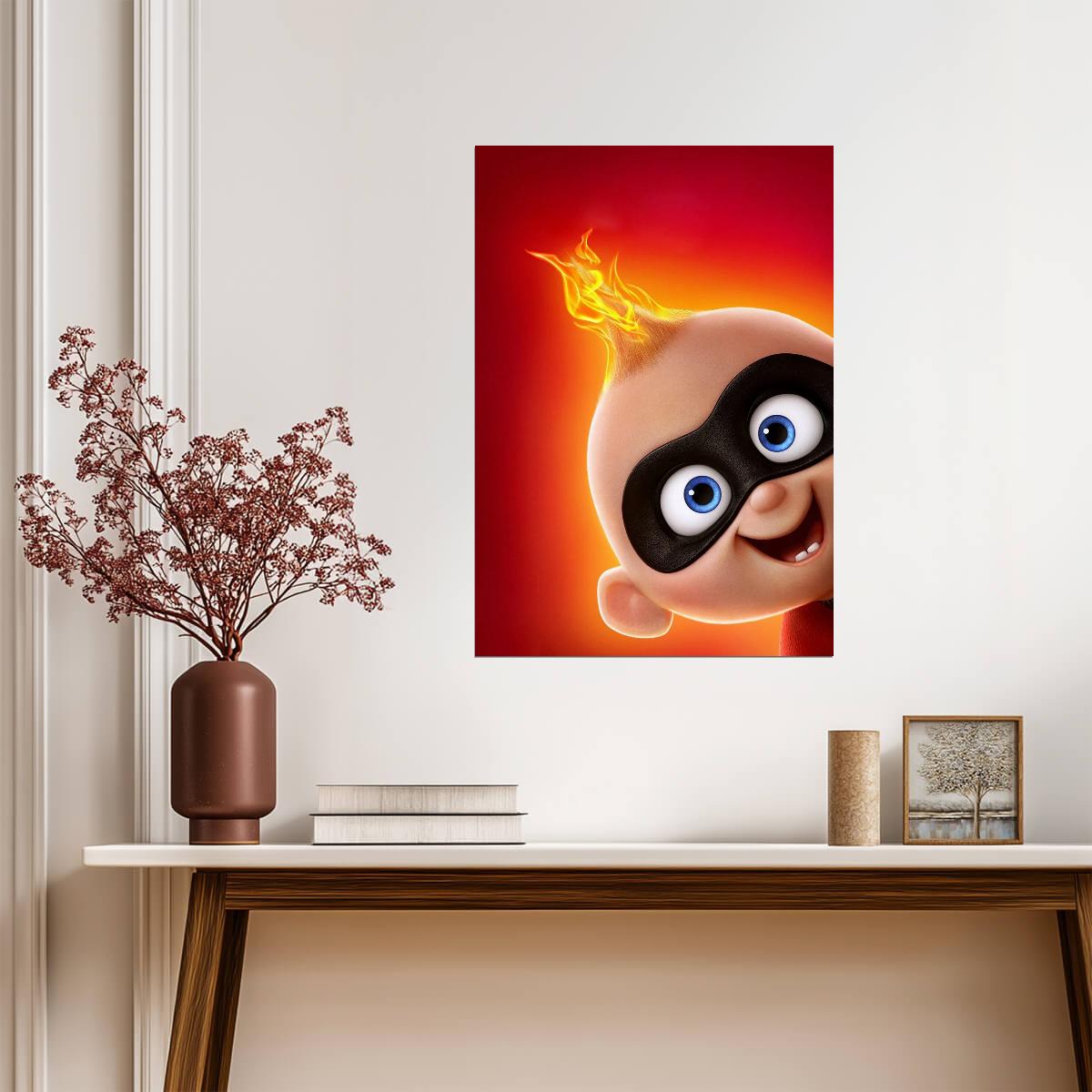 Incredibles 2 Movie Poster | Jack-Jack with a Flame - Movies & TV Poster
