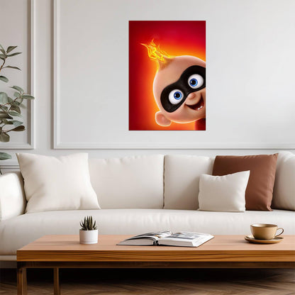 Incredibles 2 Movie Poster | Jack-Jack with a Flame - Movies & TV Poster