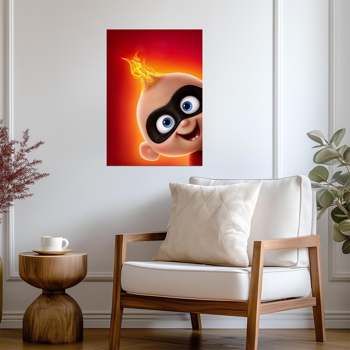 Incredibles 2 Movie Poster | Jack-Jack with a Flame - Movies & TV Poster