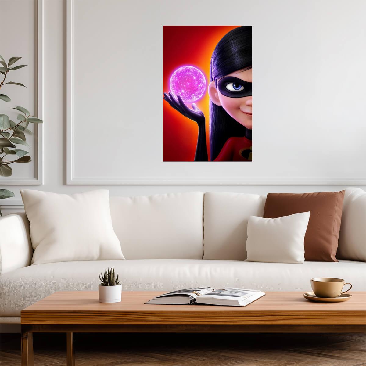 Incredibles 2 Movie Poster | Violet Close-Up with a Force Field - Movies & TV Poster