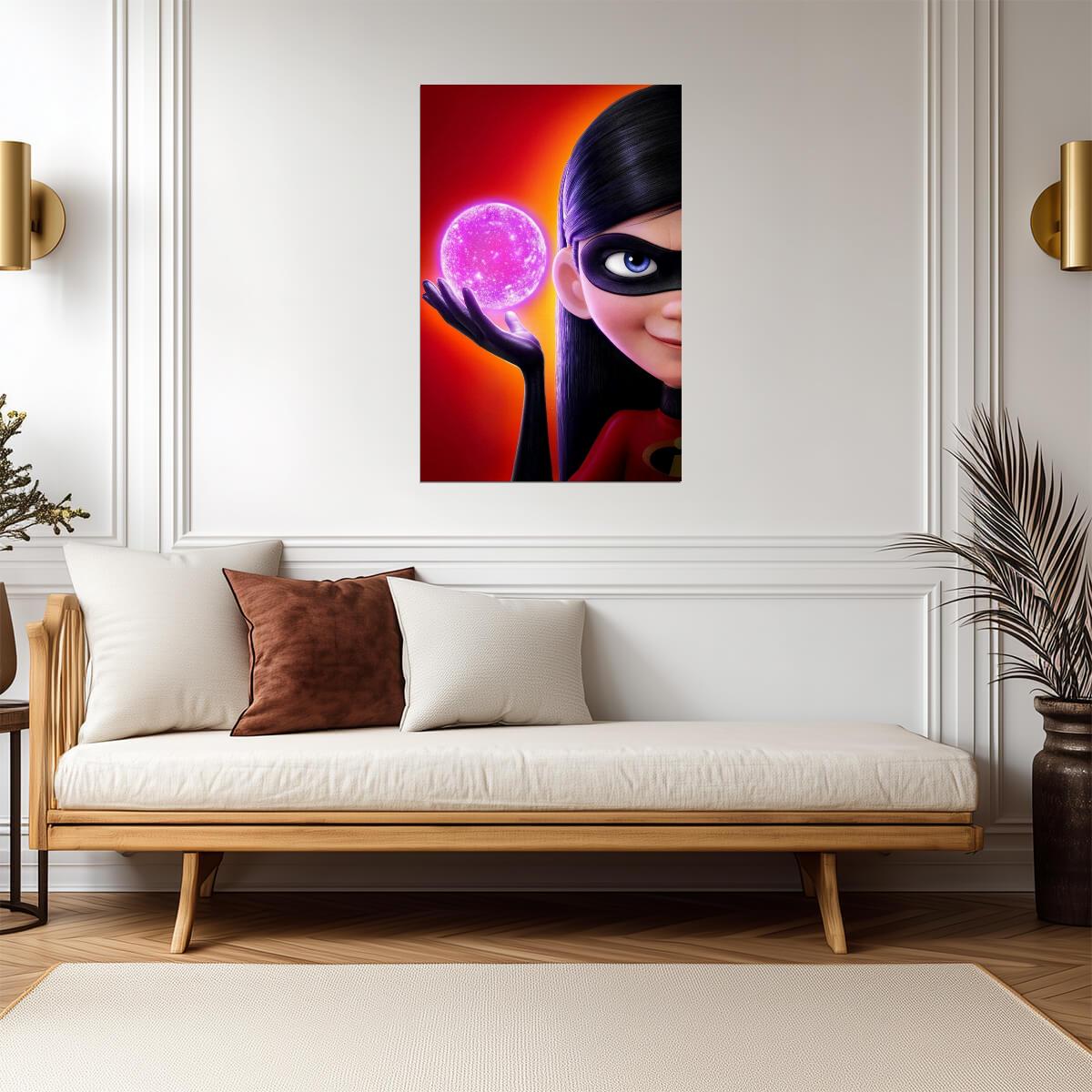 Incredibles 2 Movie Poster | Violet Close-Up with a Force Field - Movies & TV Poster