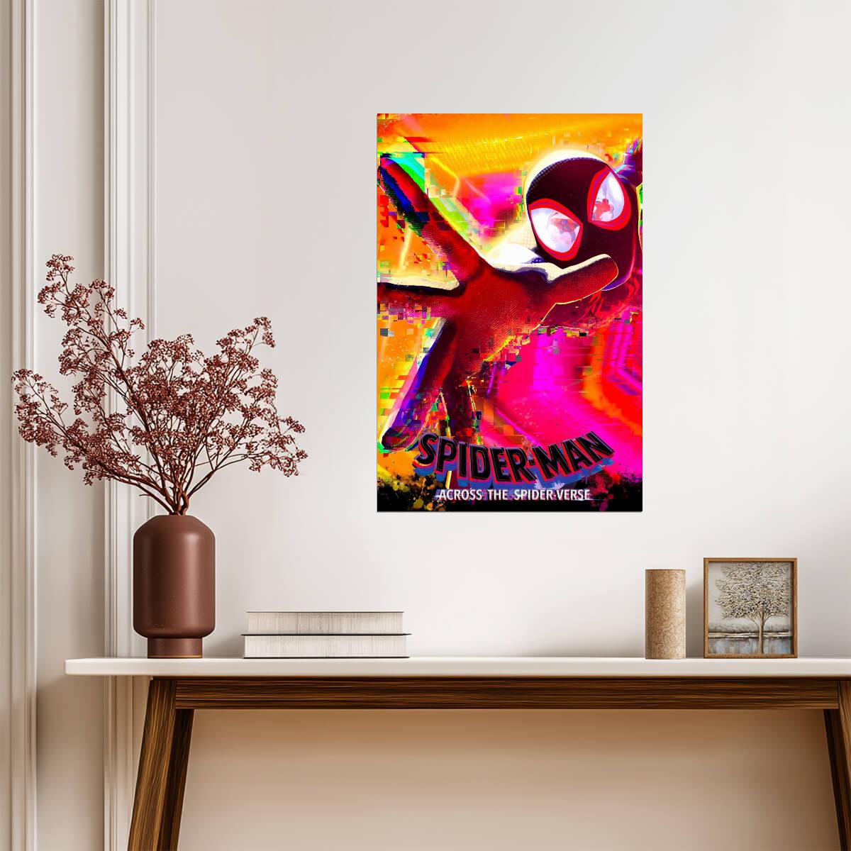 Spider-Man Across the Spider-Verse Movie Poster | Miles in Glitch Colors - Movies & TV Poster