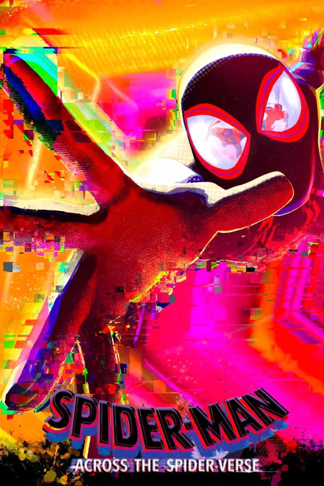 Spider-Man Across the Spider-Verse Movie Poster | Miles in Glitch Colors - Movies & TV Poster