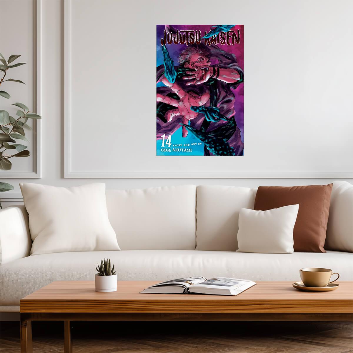 Jujutsu Kaisen Poster | Sukuna | Manga Volume 14 Cover - Anime Poster