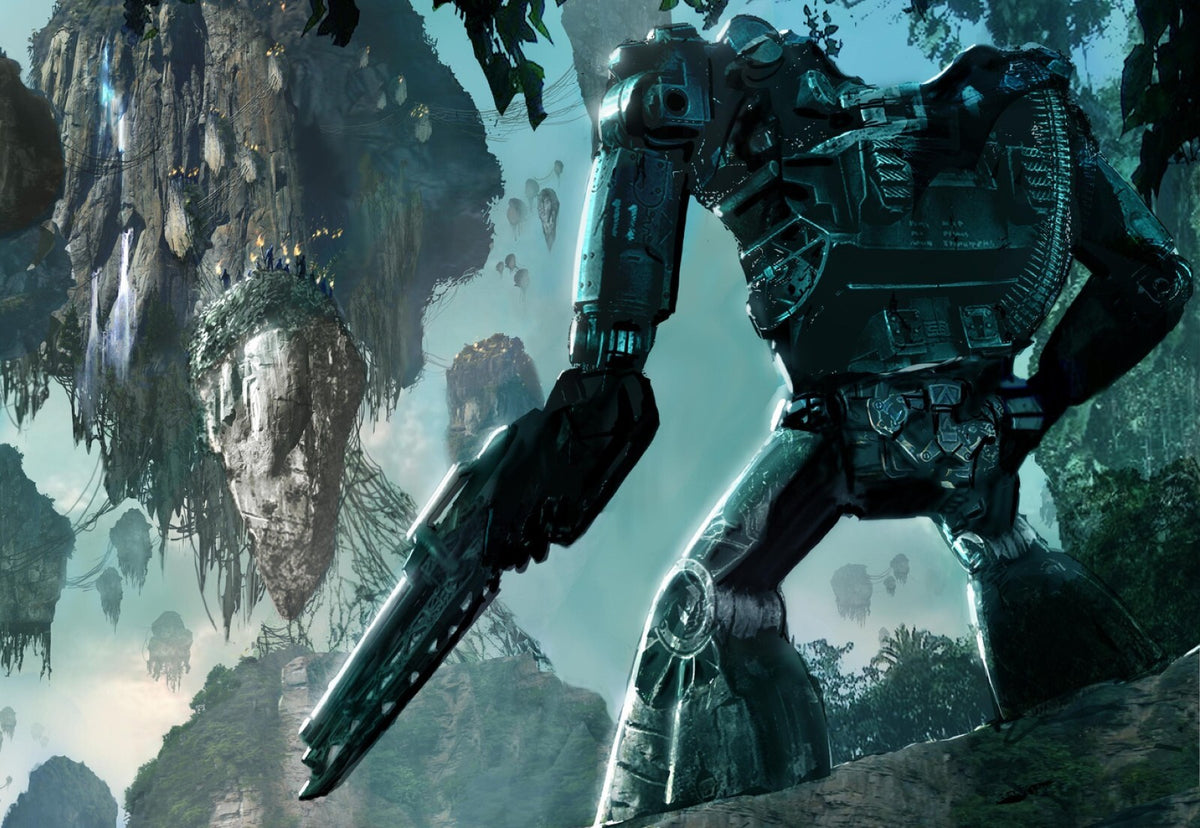 Avatar 2009 Movie Poster | AMP Suit before the Floating Mountains - Movies & TV Poster