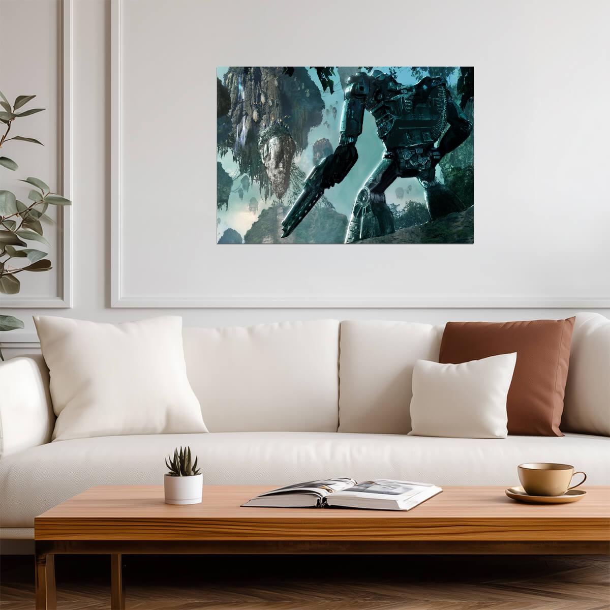Avatar 2009 Movie Poster | AMP Suit before the Floating Mountains - Movies & TV Poster