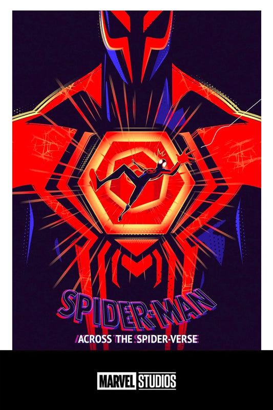 Spider-Man Across the Spider-Verse Movie Poster | Spider-Man 2099 Red Geometric Graphic - Movies & TV Poster