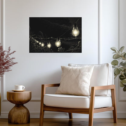 A Quiet Place Poster | Light Bulbs over the Cornfield Illustration - Movies & TV Poster
