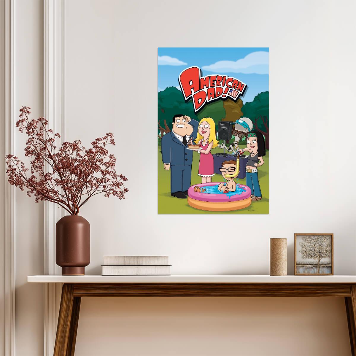 American Dad Poster | Smith Family Backyard Party - Movies & TV Poster