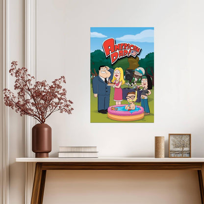American Dad Poster | Smith Family Backyard Party - Movies & TV Poster