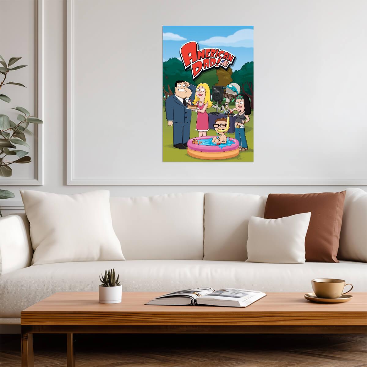 American Dad Poster | Smith Family Backyard Party - Movies & TV Poster