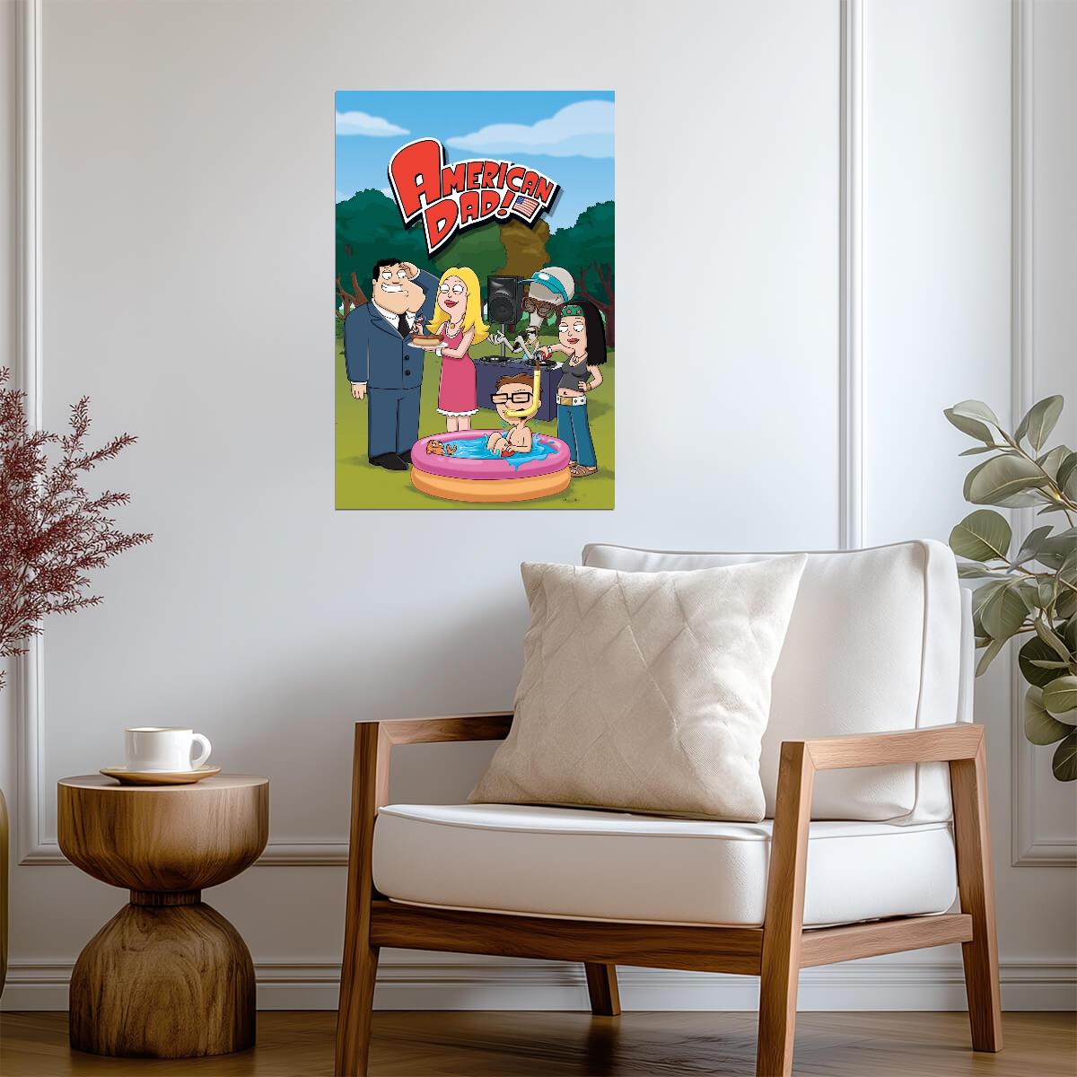 American Dad Poster | Smith Family Backyard Party - Movies & TV Poster