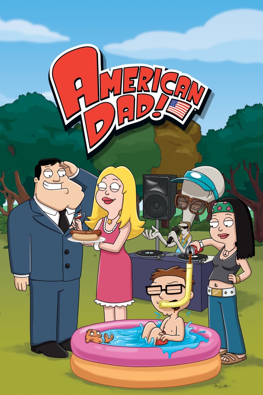 American Dad Poster | Smith Family Backyard Party - Movies & TV Poster