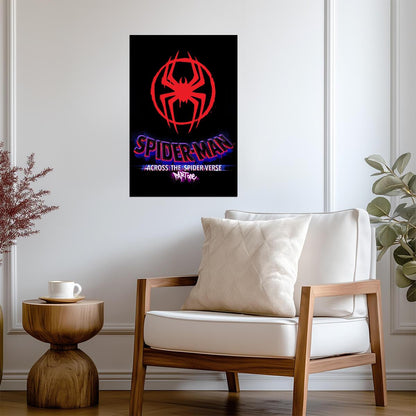 Spider-Man Across the Spider-Verse Movie Poster | Red Spider Emblem - Movies & TV Poster