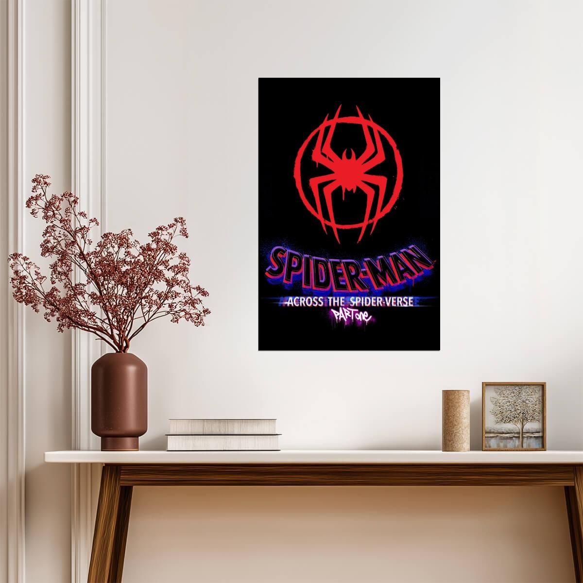 Spider-Man Across the Spider-Verse Movie Poster | Red Spider Emblem - Movies & TV Poster