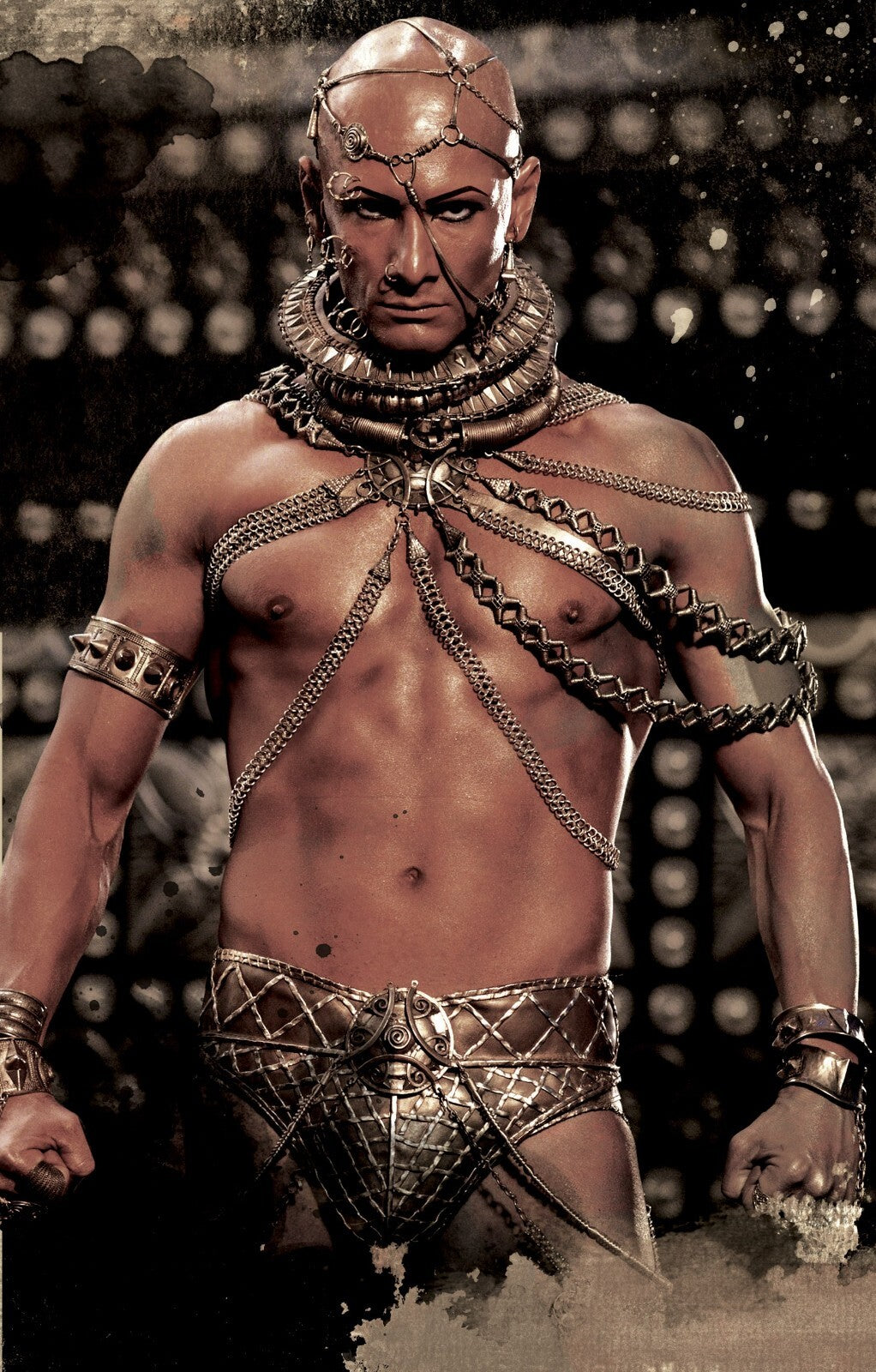 300 Xerxes Poster | Rodrigo Santoro Portrait | Black and White Movie Print - Movies & TV Poster