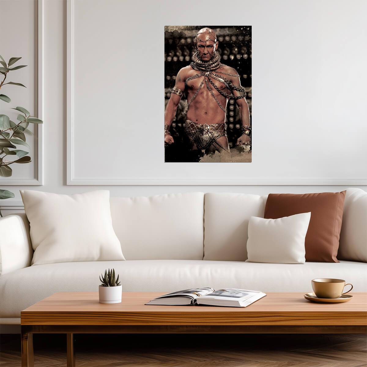 300 Xerxes Poster | Rodrigo Santoro Portrait | Black and White Movie Print - Movies & TV Poster