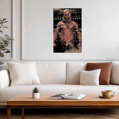300 Xerxes Poster | Rodrigo Santoro Portrait | Black and White Movie Print - Movies & TV Poster