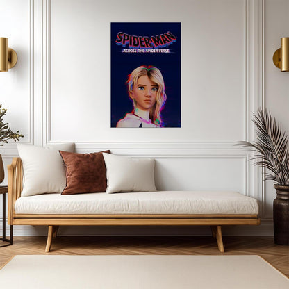 Spider-Man Across the Spider-Verse Movie Poster | Gwen Stacy Portrait - Movies & TV Poster