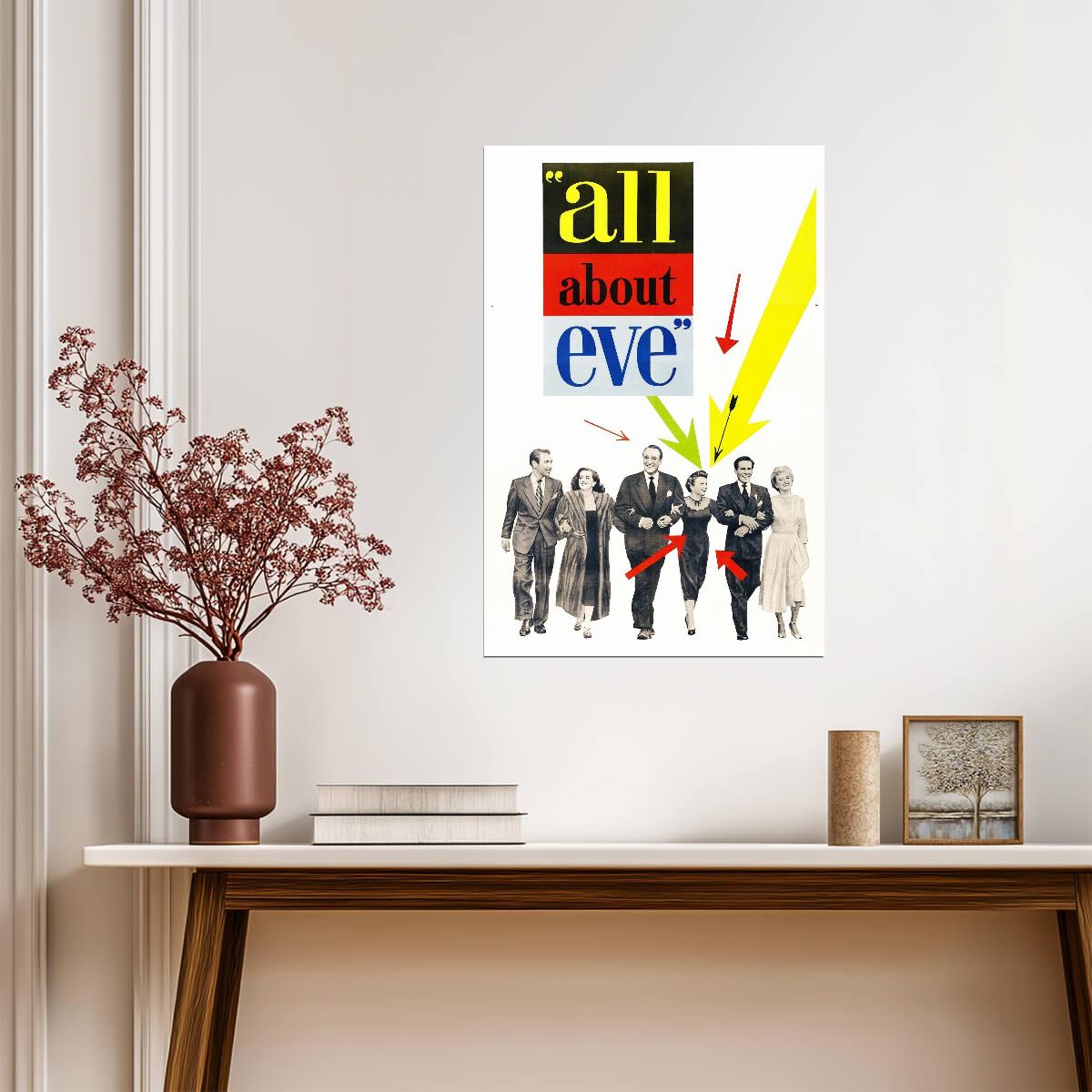 All About Eve 1950 Movie Poster | Cast Lineup Print - Movies & TV Poster