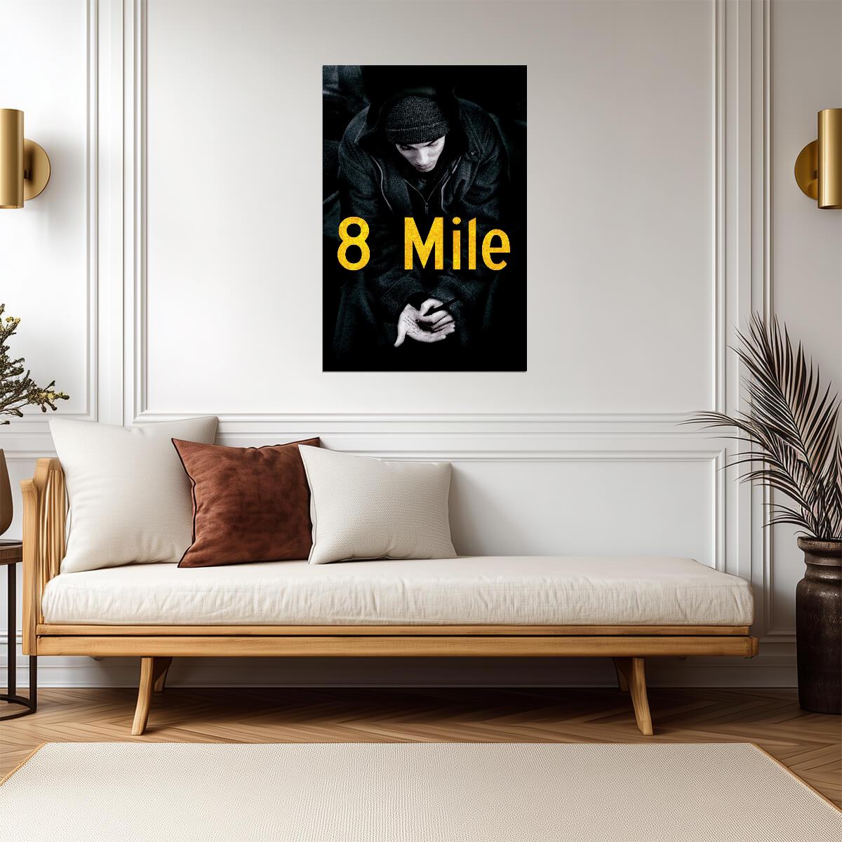 8 Mile Poster | Eminem in a Beanie Movie Portrait - Movies & TV Poster