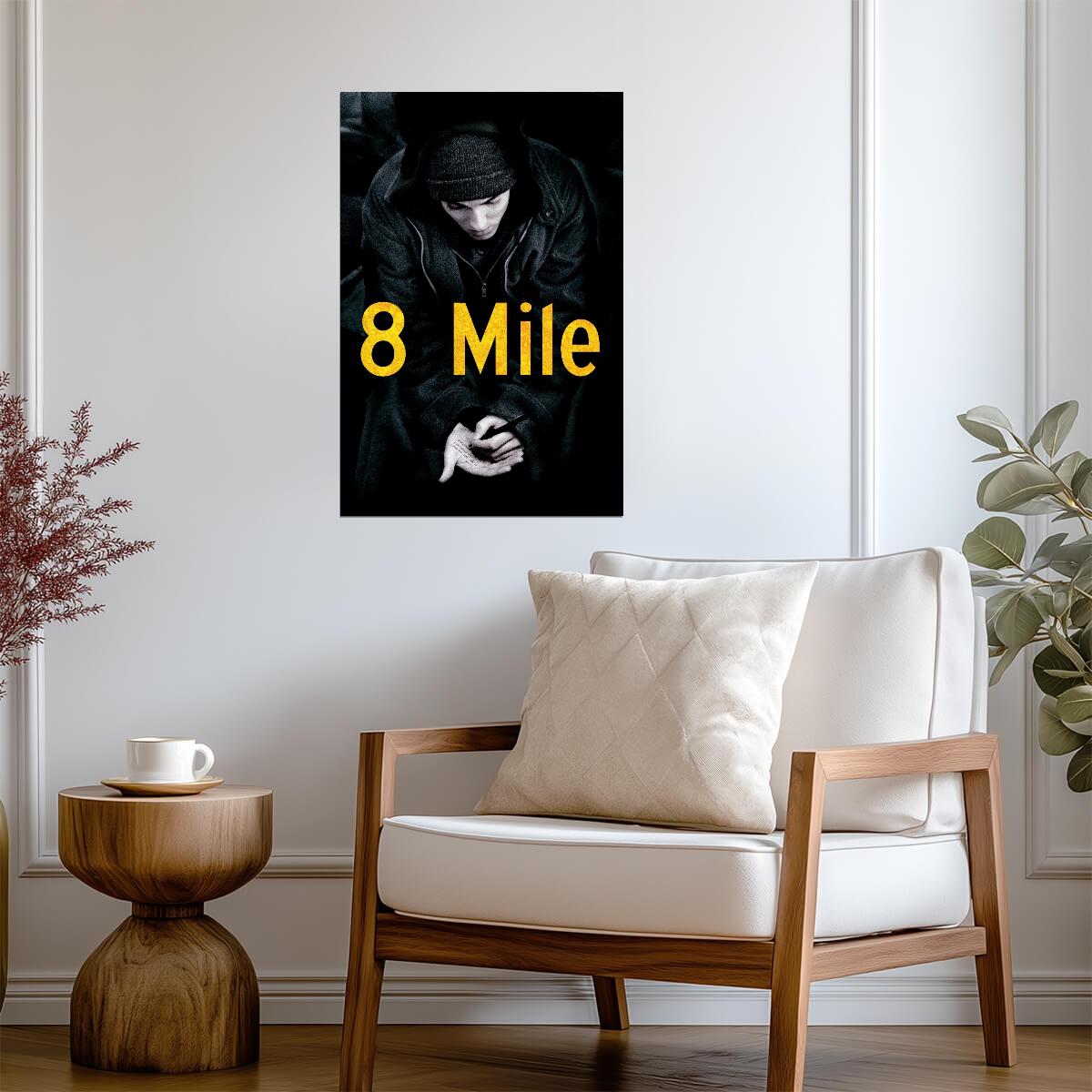 8 Mile Poster | Eminem in a Beanie Movie Portrait - Movies & TV Poster