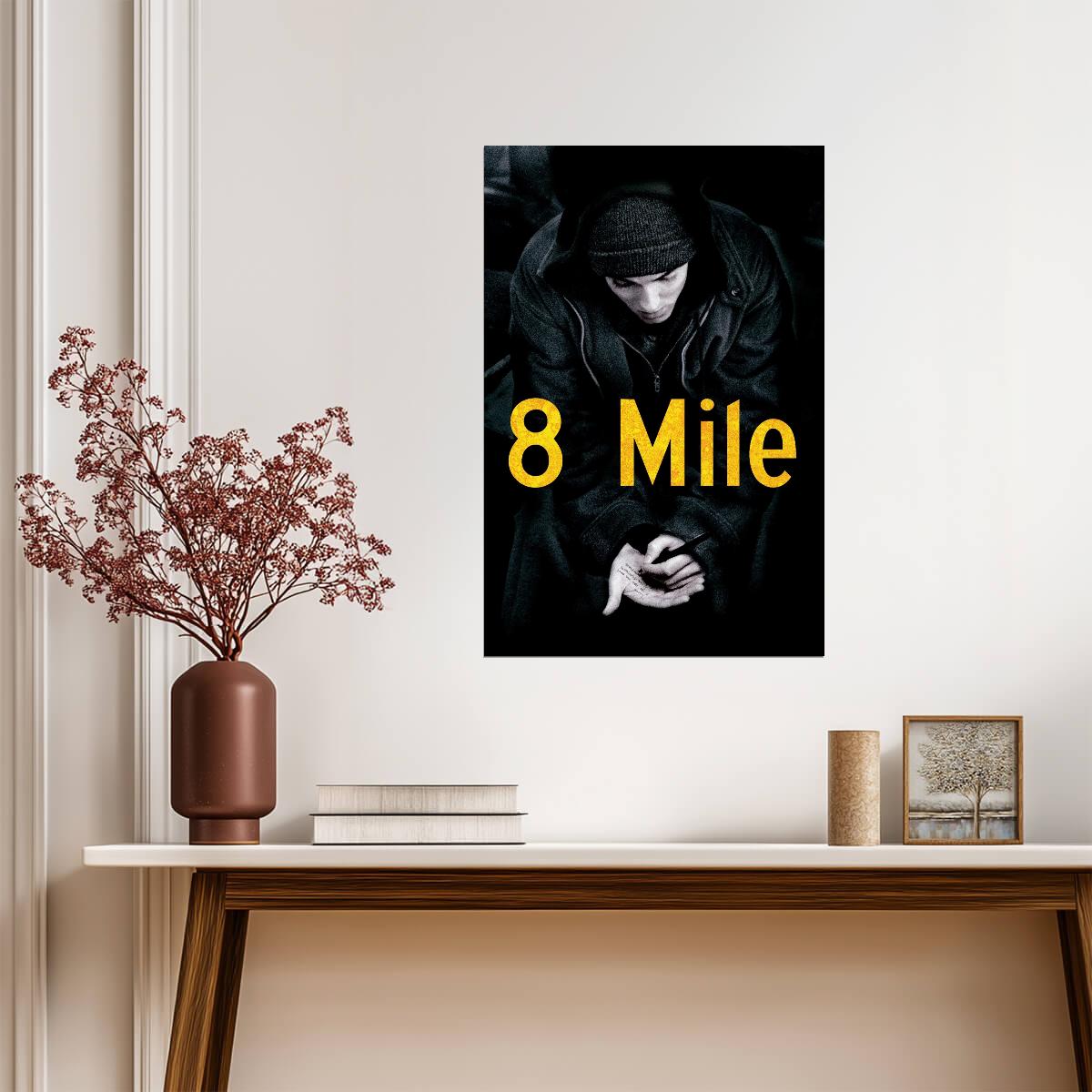 8 Mile Poster | Eminem in a Beanie Movie Portrait - Movies & TV Poster