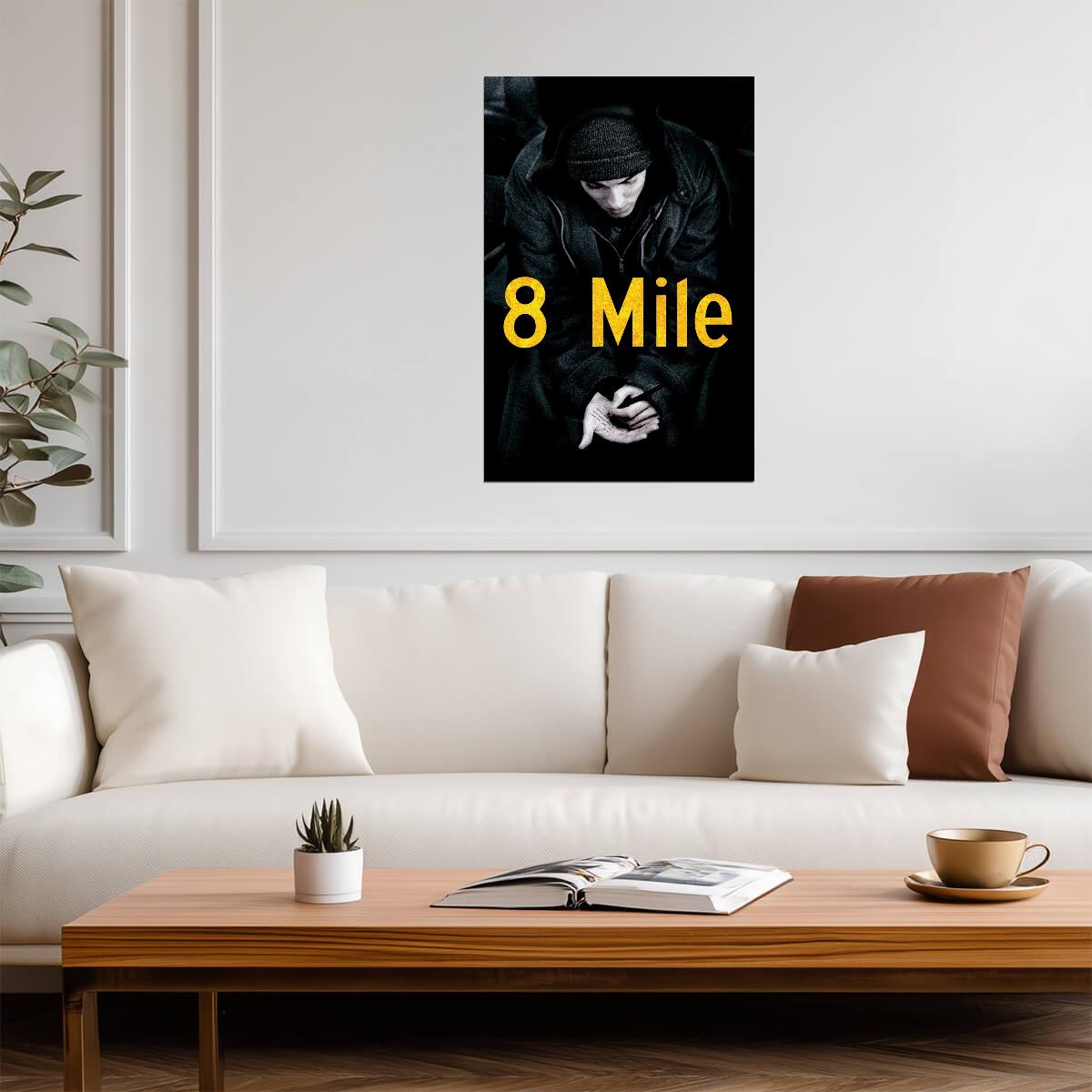 8 Mile Poster | Eminem in a Beanie Movie Portrait - Movies & TV Poster