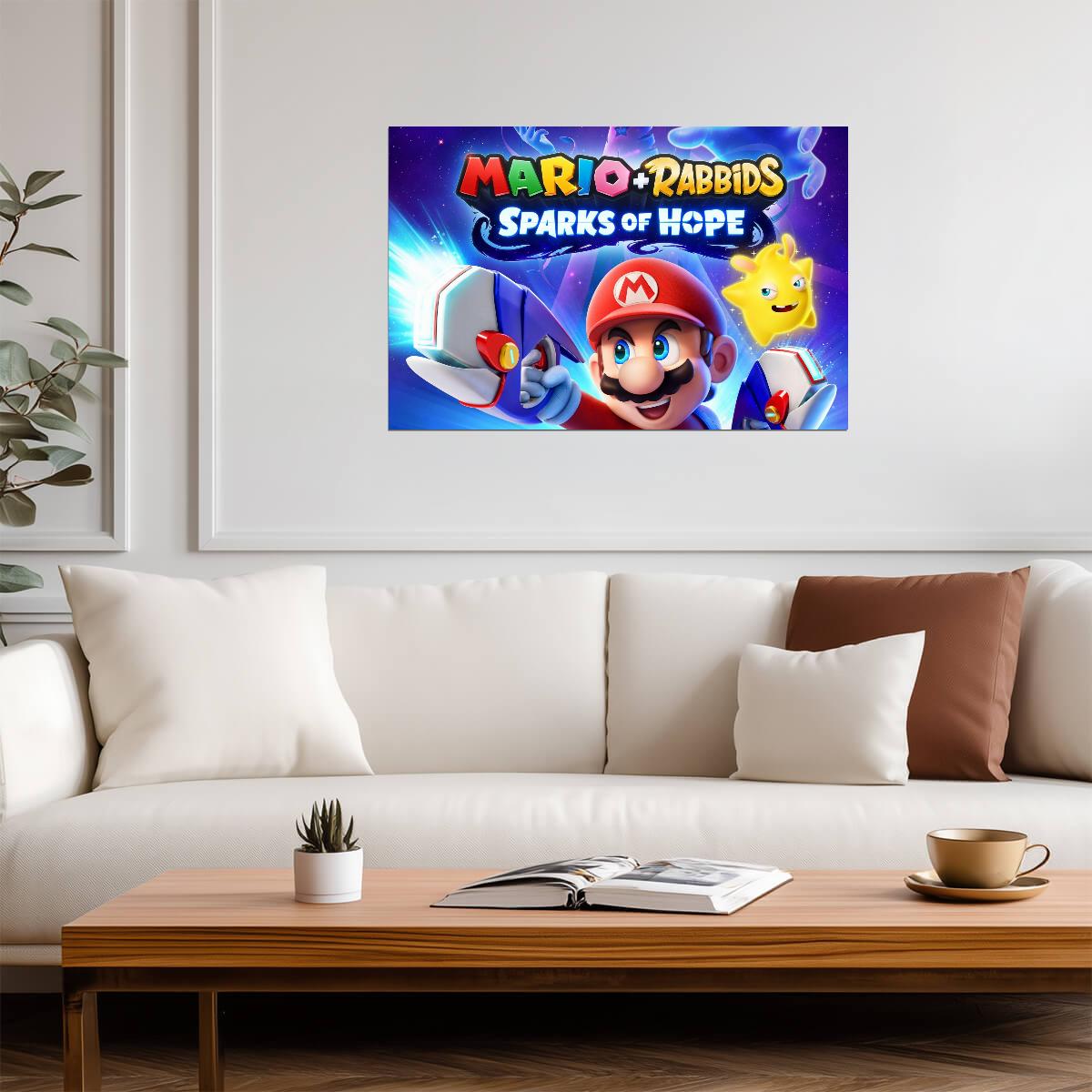 Super Mario Poster | Mario with a Blaster | Sparks of Hope - Video Games Poster