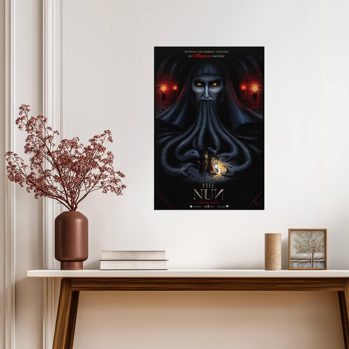 The Nun 2018 Movie Poster | Valak Above a Lantern - Movies & TV Poster