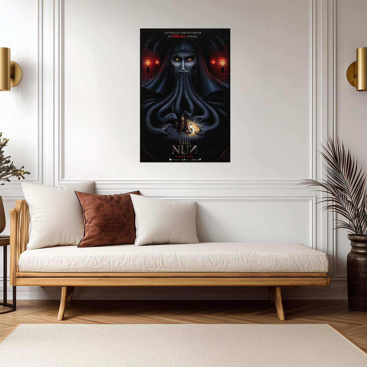 The Nun 2018 Movie Poster | Valak Above a Lantern - Movies & TV Poster