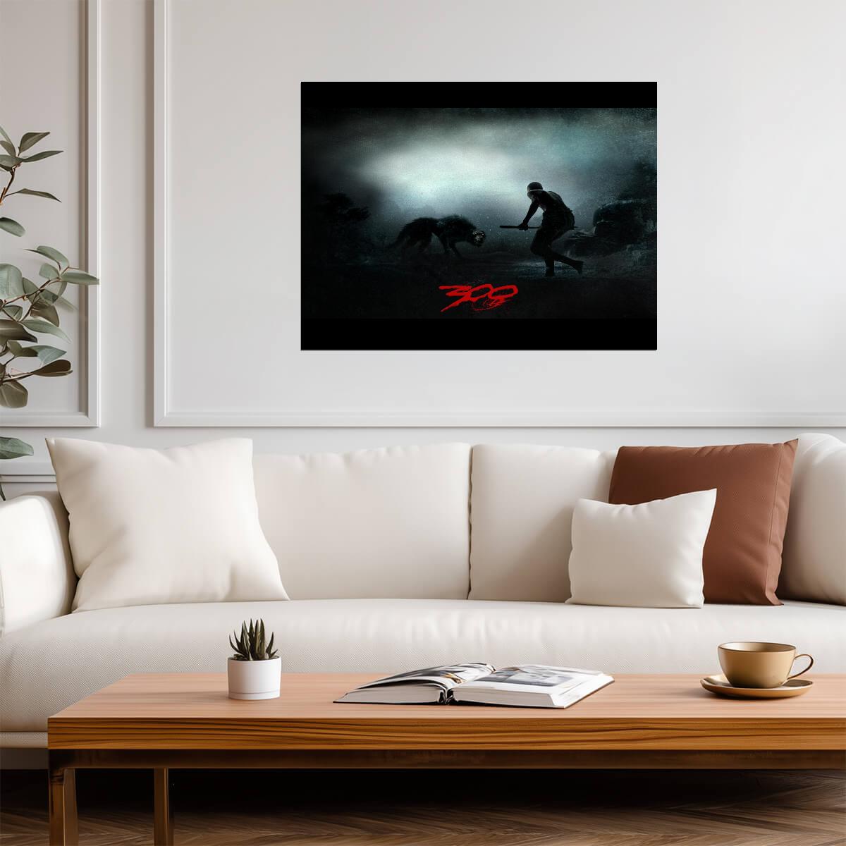 300 Poster | Young Leonidas and Wolf in the Snow - Movies & TV Poster