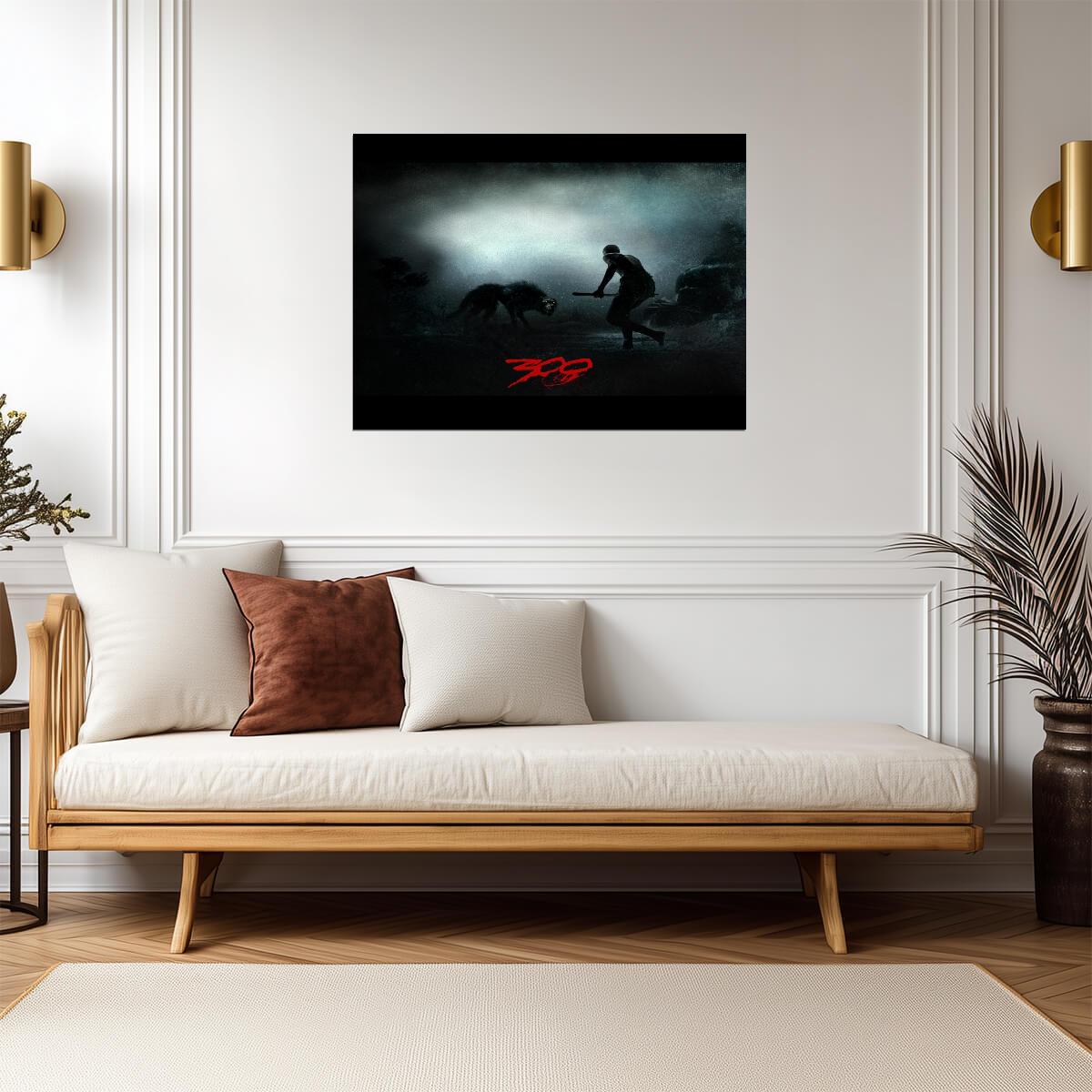 300 Poster | Young Leonidas and Wolf in the Snow - Movies & TV Poster