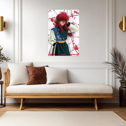 Yu Yu Hakusho Poster | Kurama with Red Petals - Anime Poster