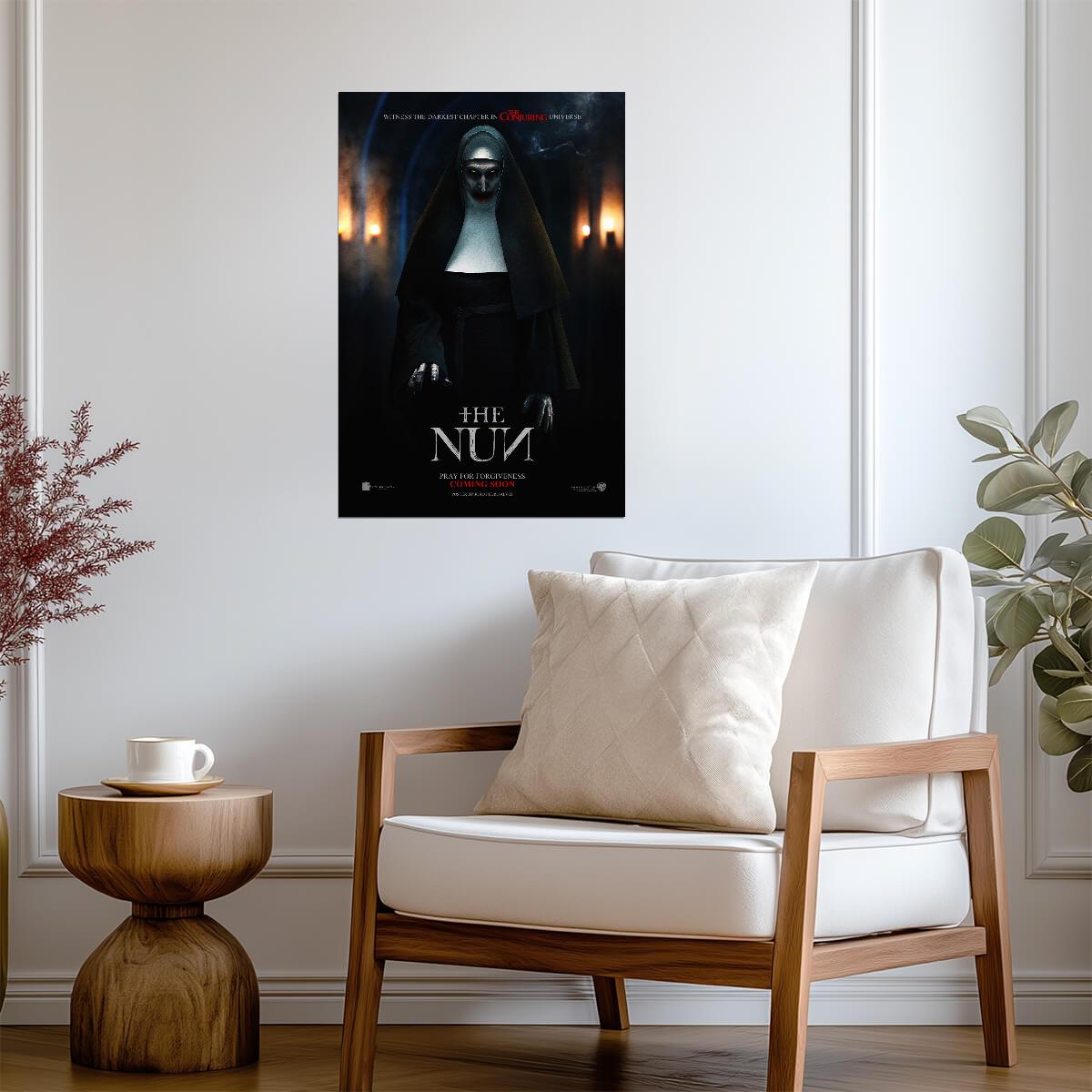 The Nun 2018 Movie Poster | Valak in a Candlelit Church - Movies & TV Poster