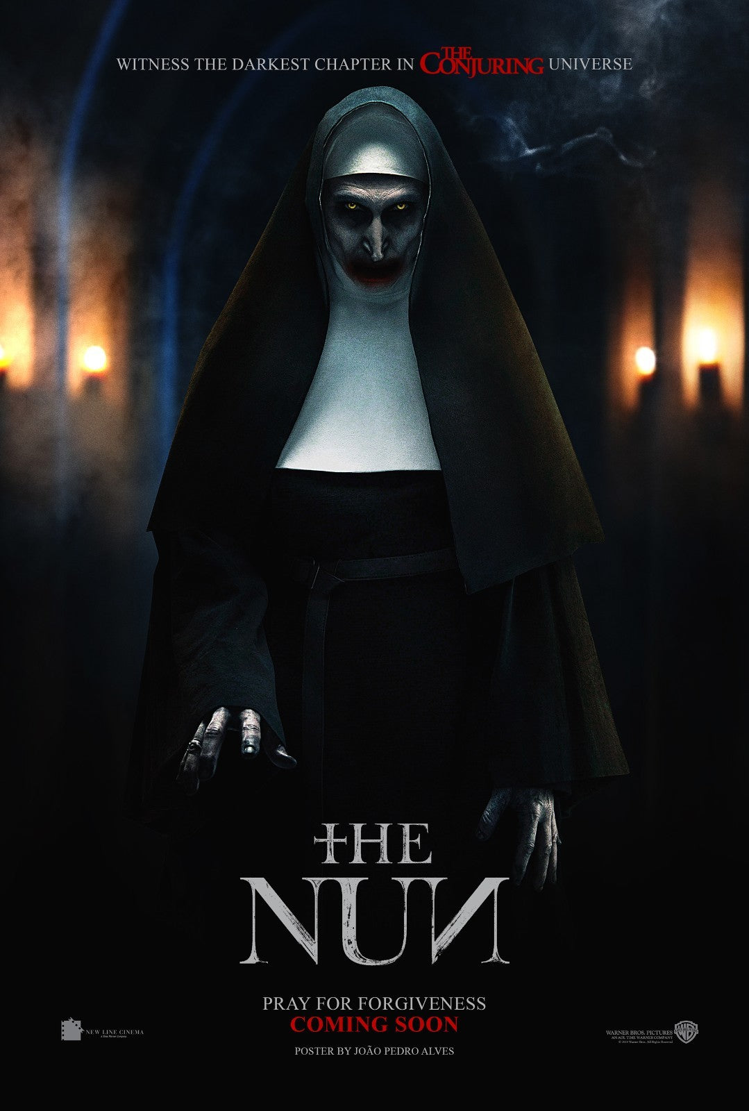 The Nun 2018 Movie Poster | Valak in a Candlelit Church - Movies & TV Poster